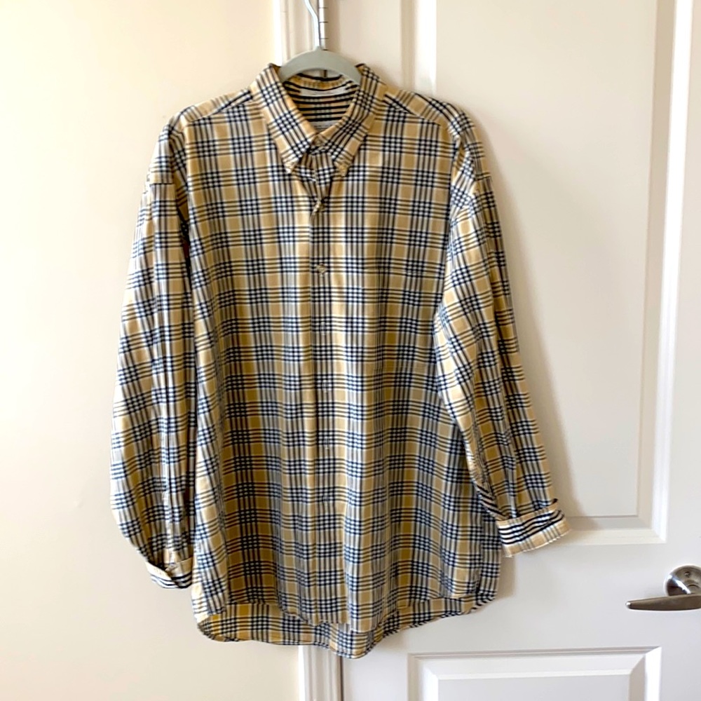 Plaid Button Up Perry Ellis